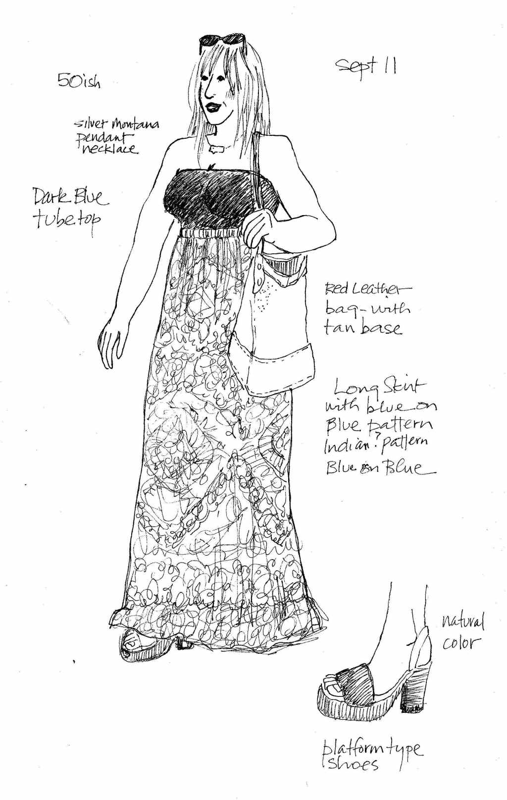 New Sketches in The Whitefish Fashion Collection by Nanci Williams at The Purple Pomegranate